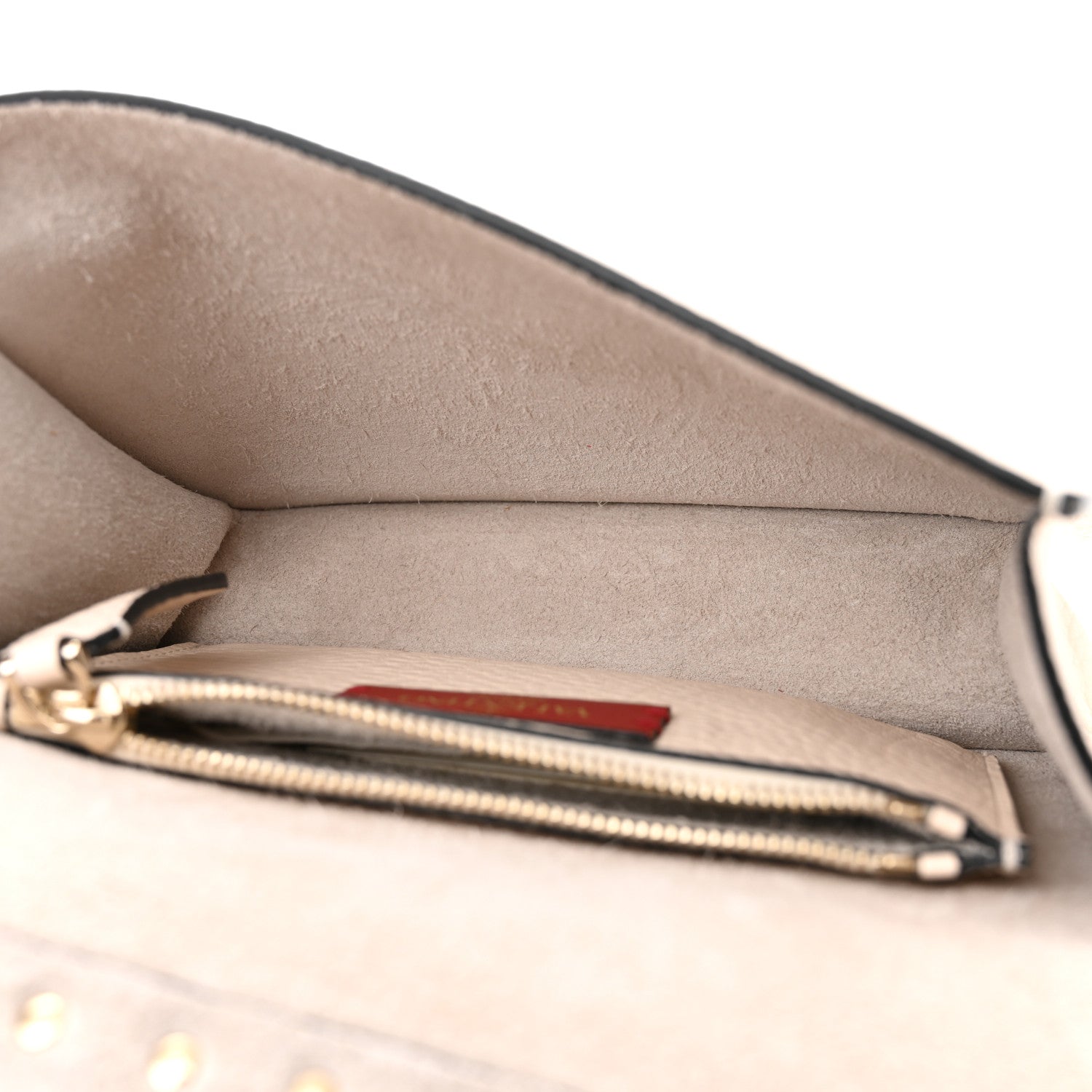 Valentino Garavani Grained Calfskin Small Rockstud Flap Crossbody Bag Light Ivory 5 of 9