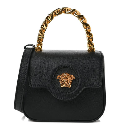 Versace Grained Calfskin Mini La Medusa Bag Black 1 of 7