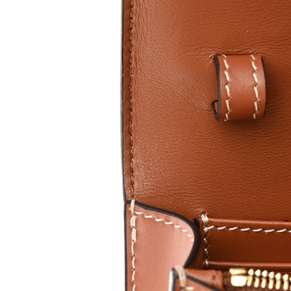 Celine Triomphe Canvas Calfskin Enveloppe Bag Tan 13 of 14