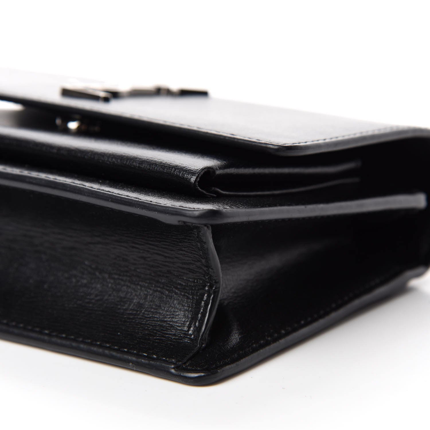 Saint Laurent Calfskin Monogram Sunset Chain Wallet Black 7 of 12