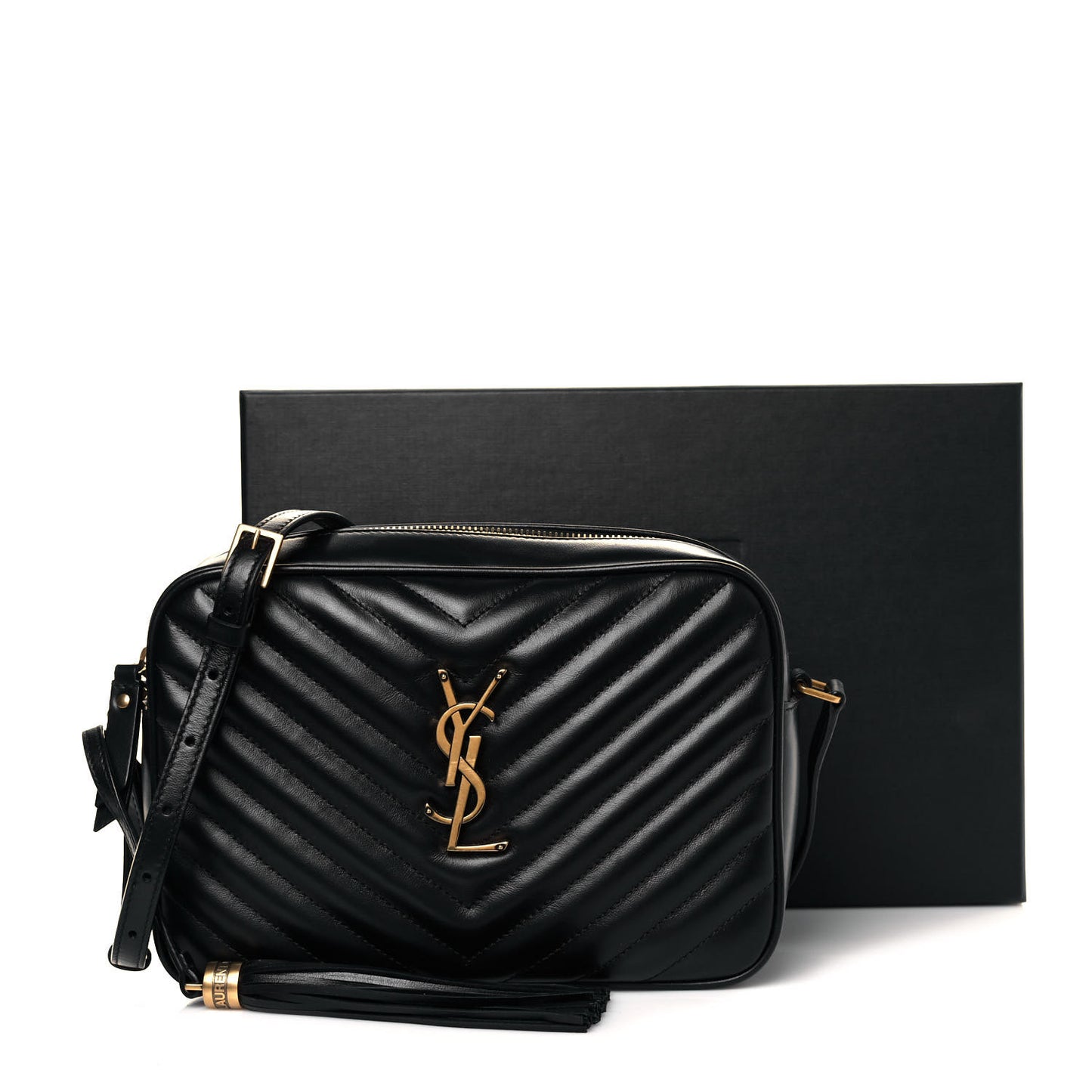 Calfskin Matelasse Monogram Lou Camera Bag Black