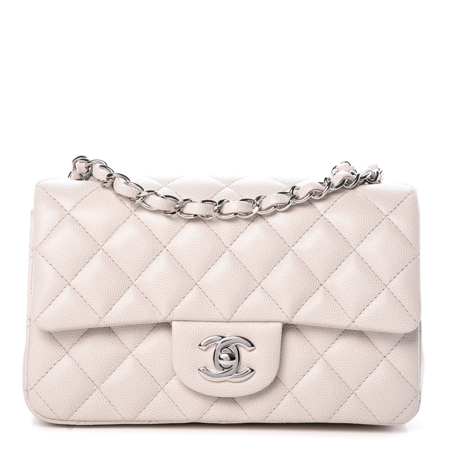 Chanel Caviar Quilted Mini Rectangular Flap Ivory 1 of 10