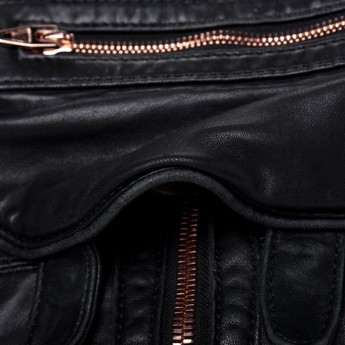 Lambskin Mini Marti Backpack Washed Black Rose Gold Hardware