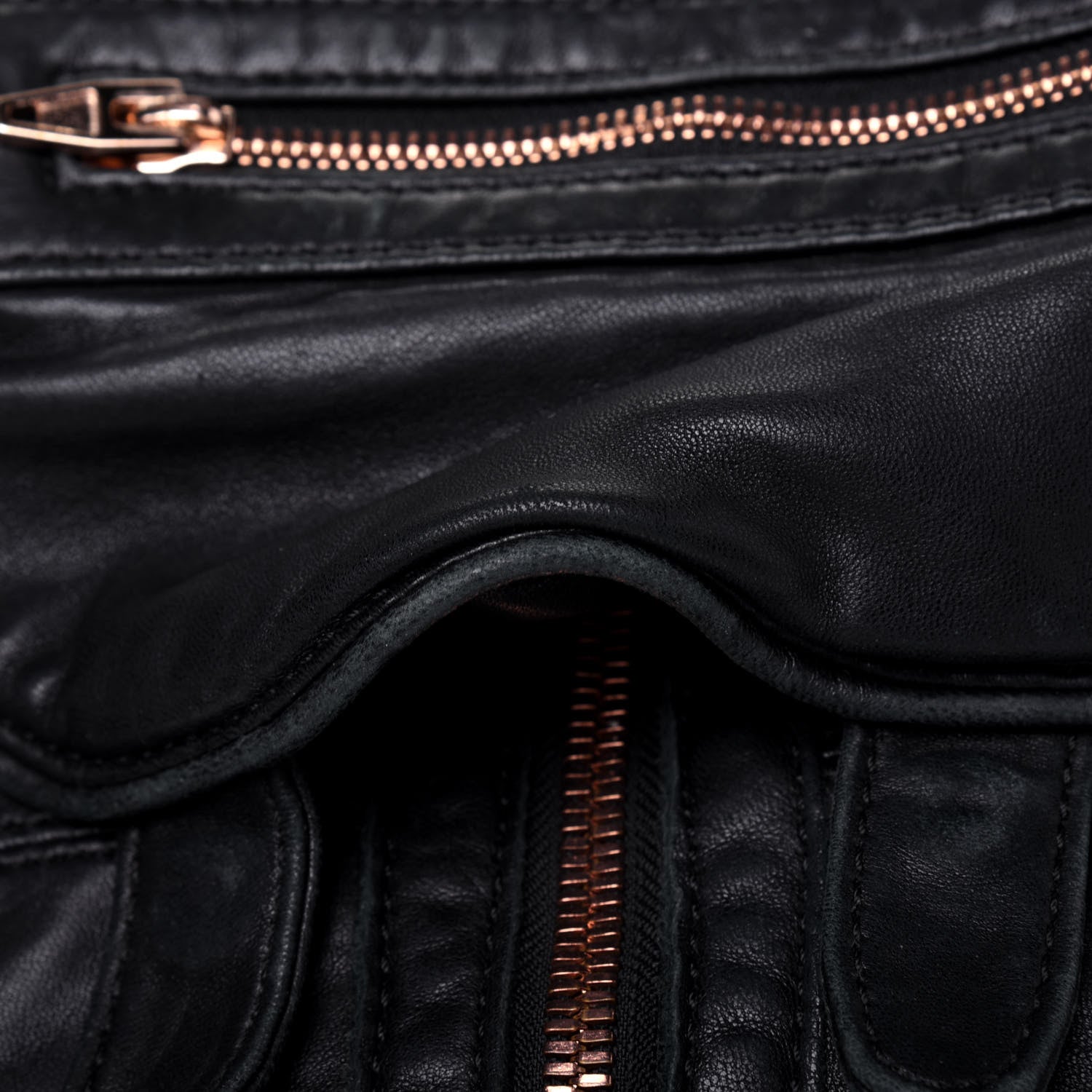 Alexander Wang Lambskin Mini Marti Backpack Washed Black Rose Gold Hardware 16 of 25