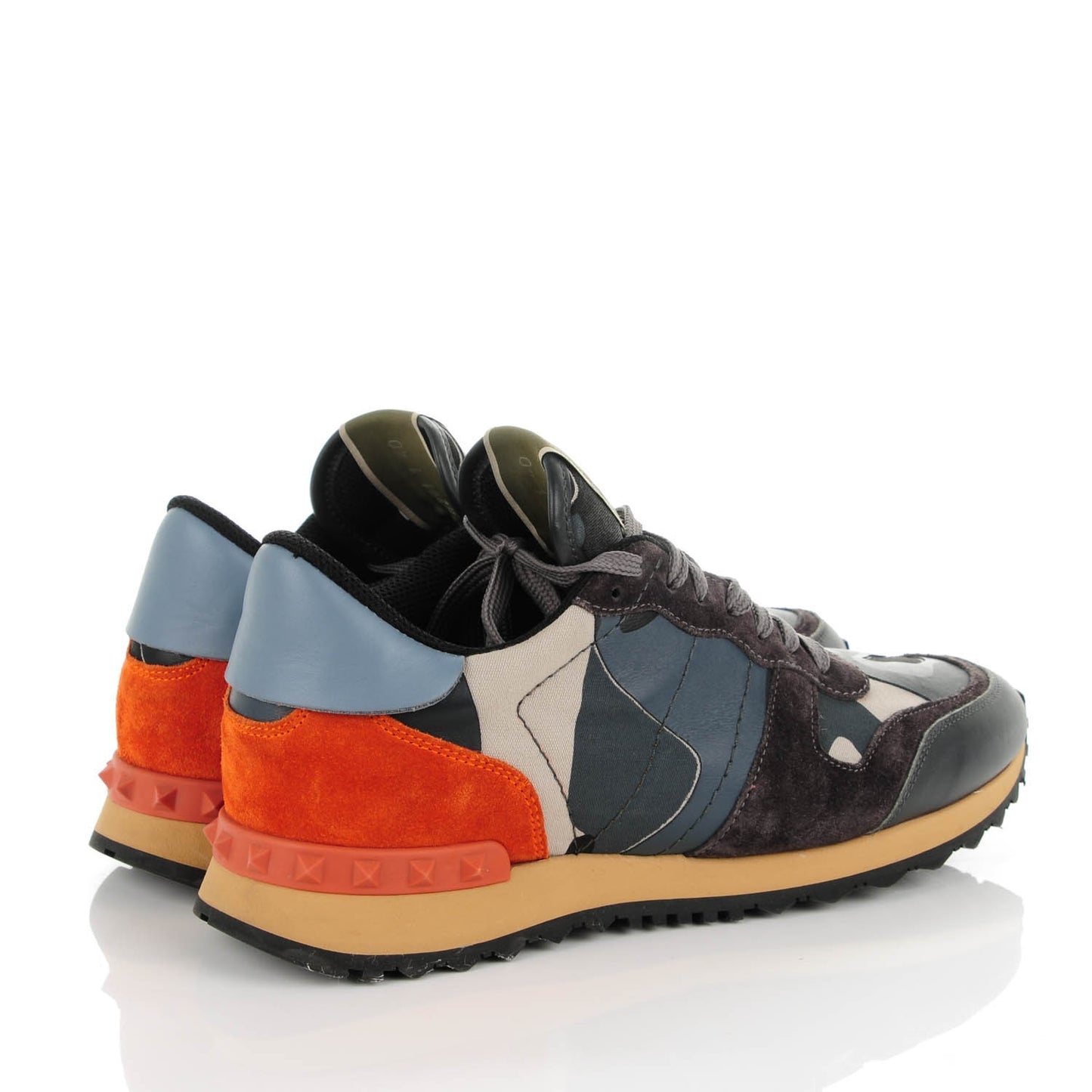Nappa Suede Camouflage Womens Rockrunner Sneakers 40 Multicolor