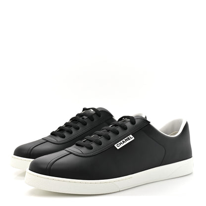 Chanel Calfskin CC Mens Sneakers 46 Black 4 of 11