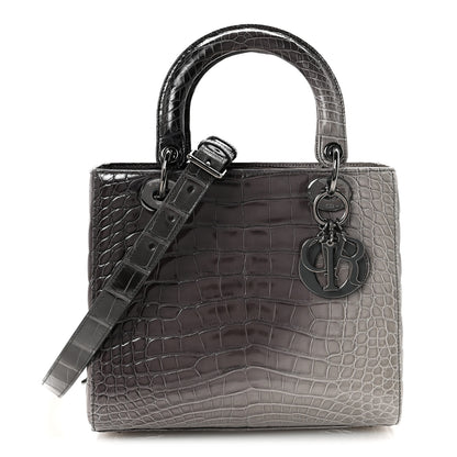 Christian Dior Alligator Medium Lady Dior Grey 1 of 9