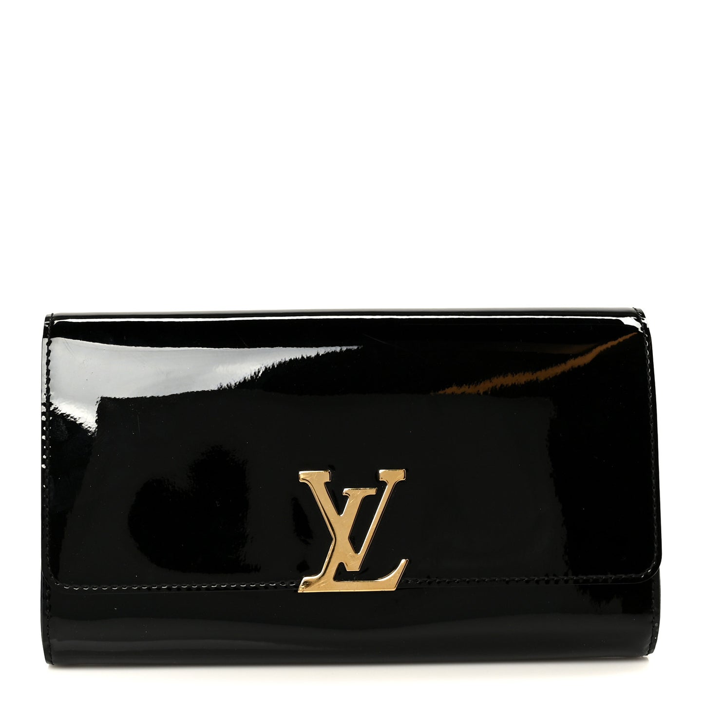 Patent Louise EW Clutch Black