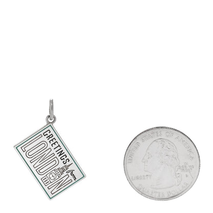 Tiffany Sterling Silver Enamel London Postcard Charm Blue 2 of 5