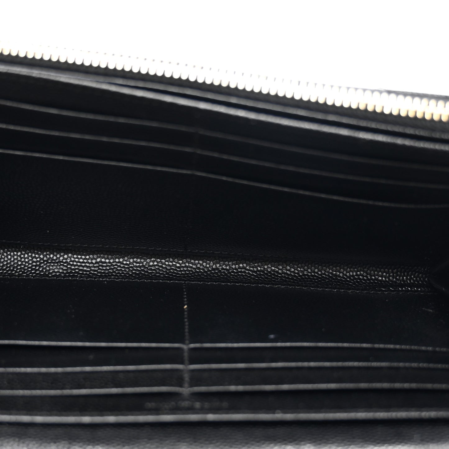 Grain De Poudre Matelasse Chevron Monogram Flap Wallet Black