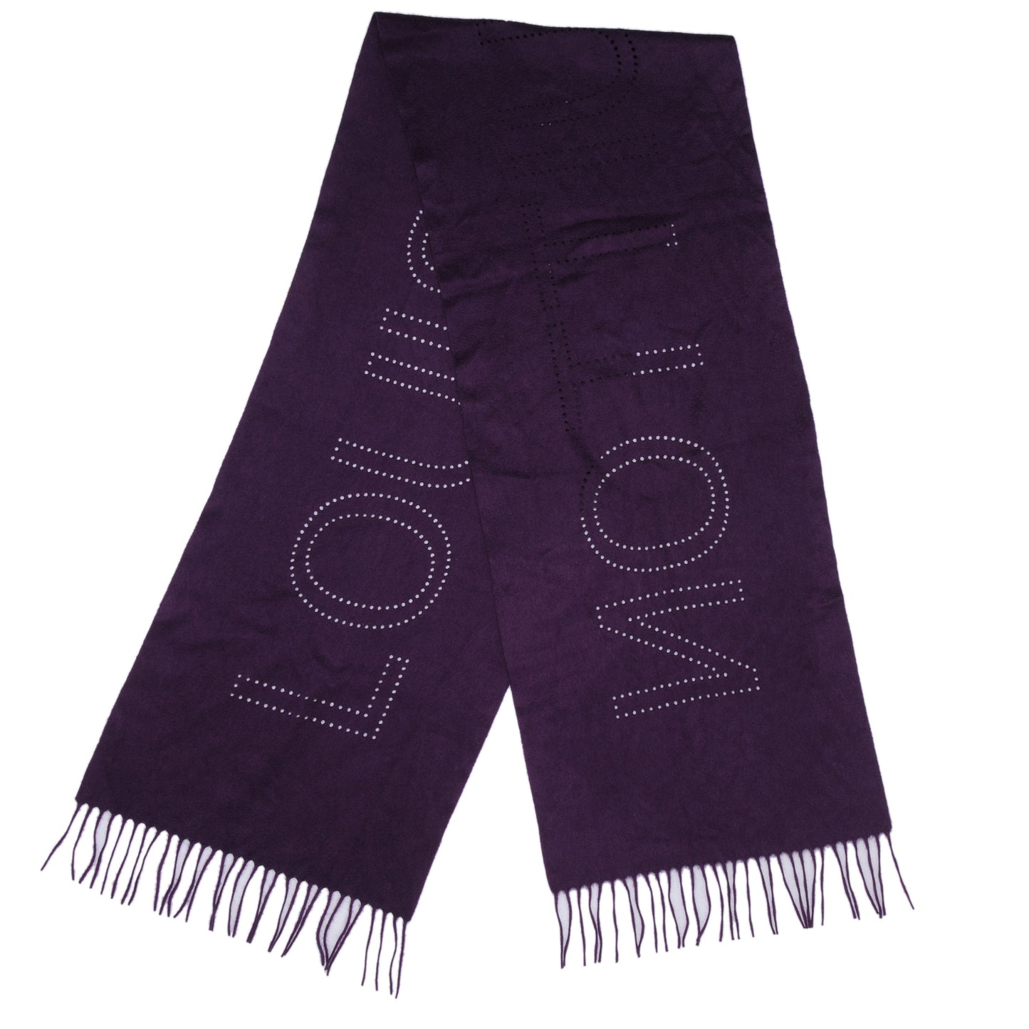 Cashmere Perforated Scarf Purple