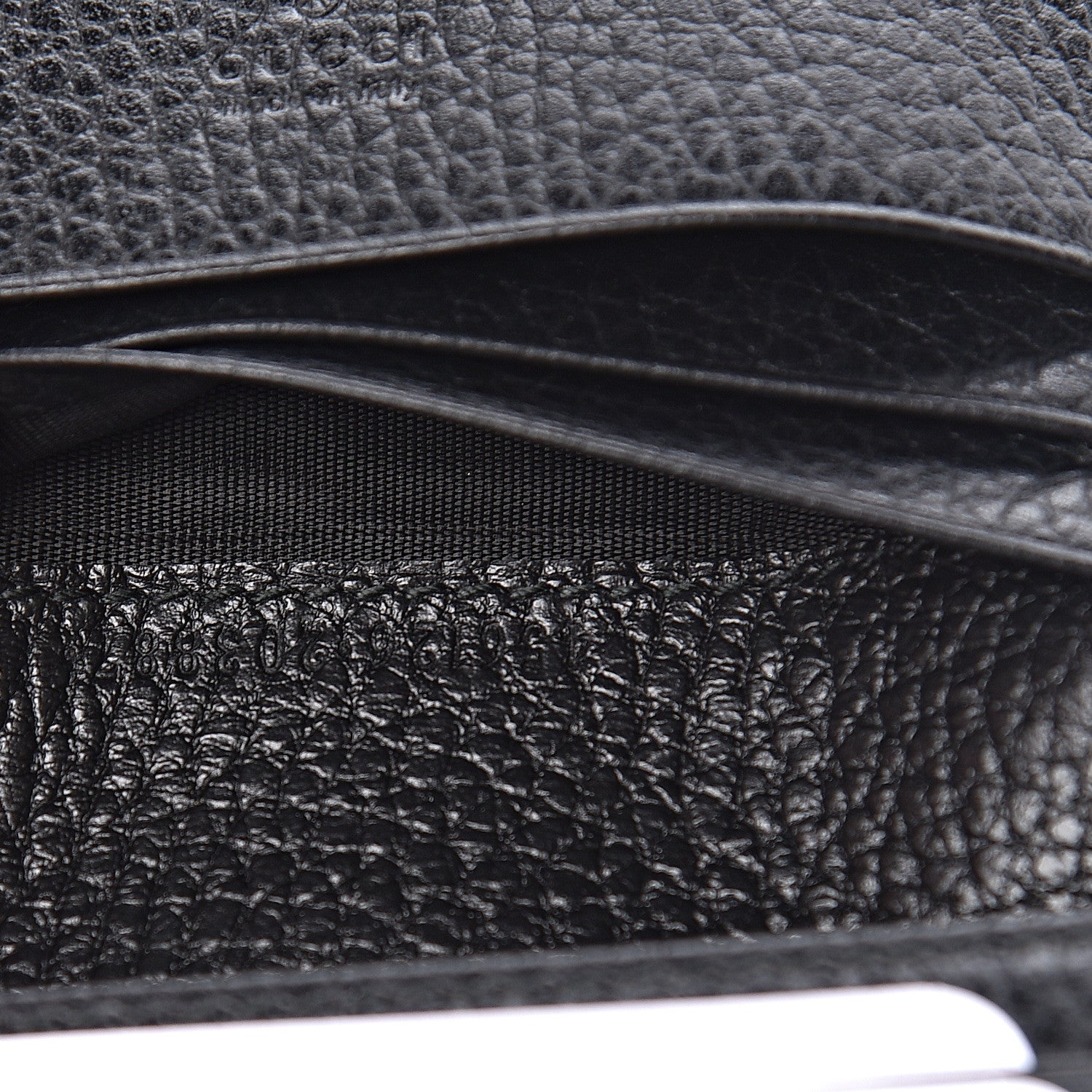 Gucci Pebbled Calfskin GG Marmont Card Case Black 7 of 8