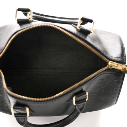 Louis Vuitton Epi Speedy 25 Black 5 of 9