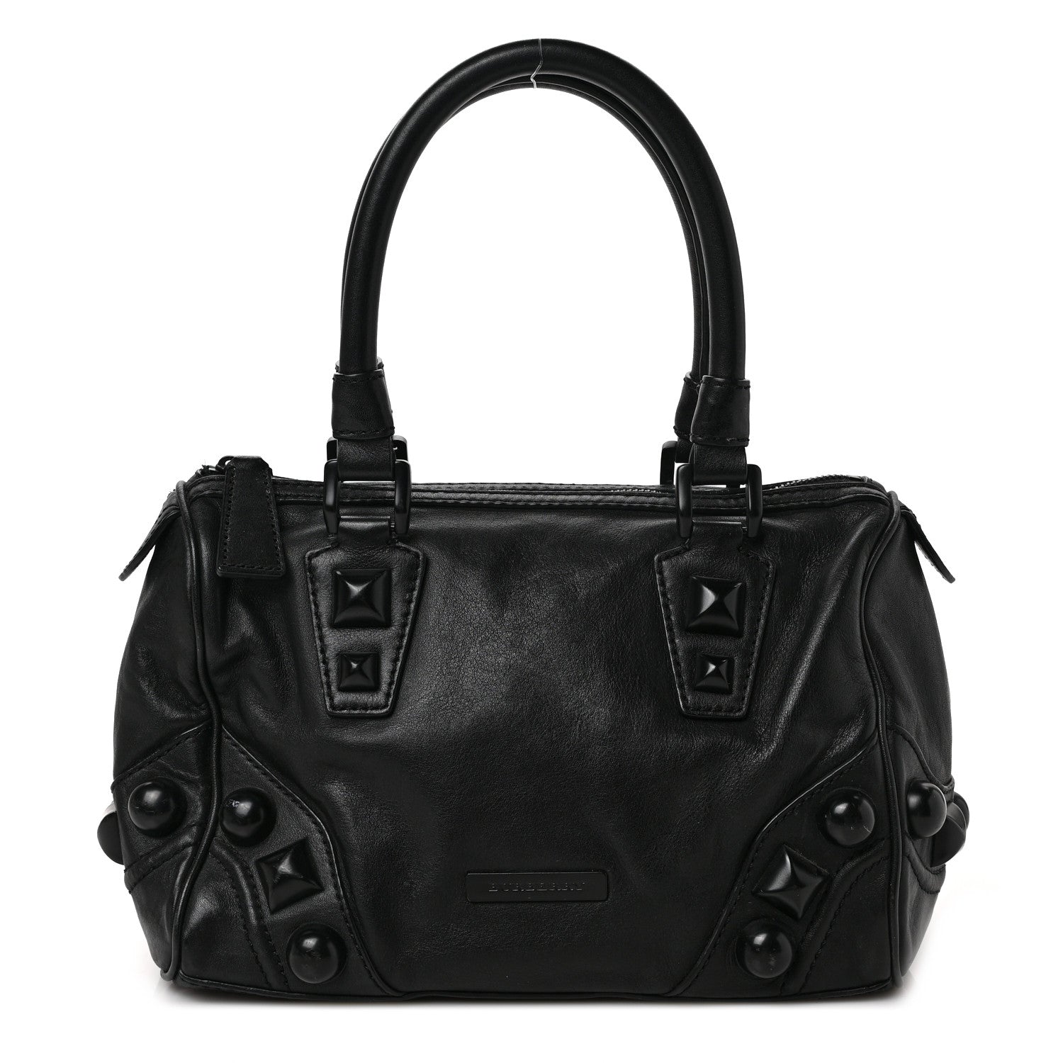 Burberry Calfskin Mega Stud Chester Bowling Bag Black 1 of 8