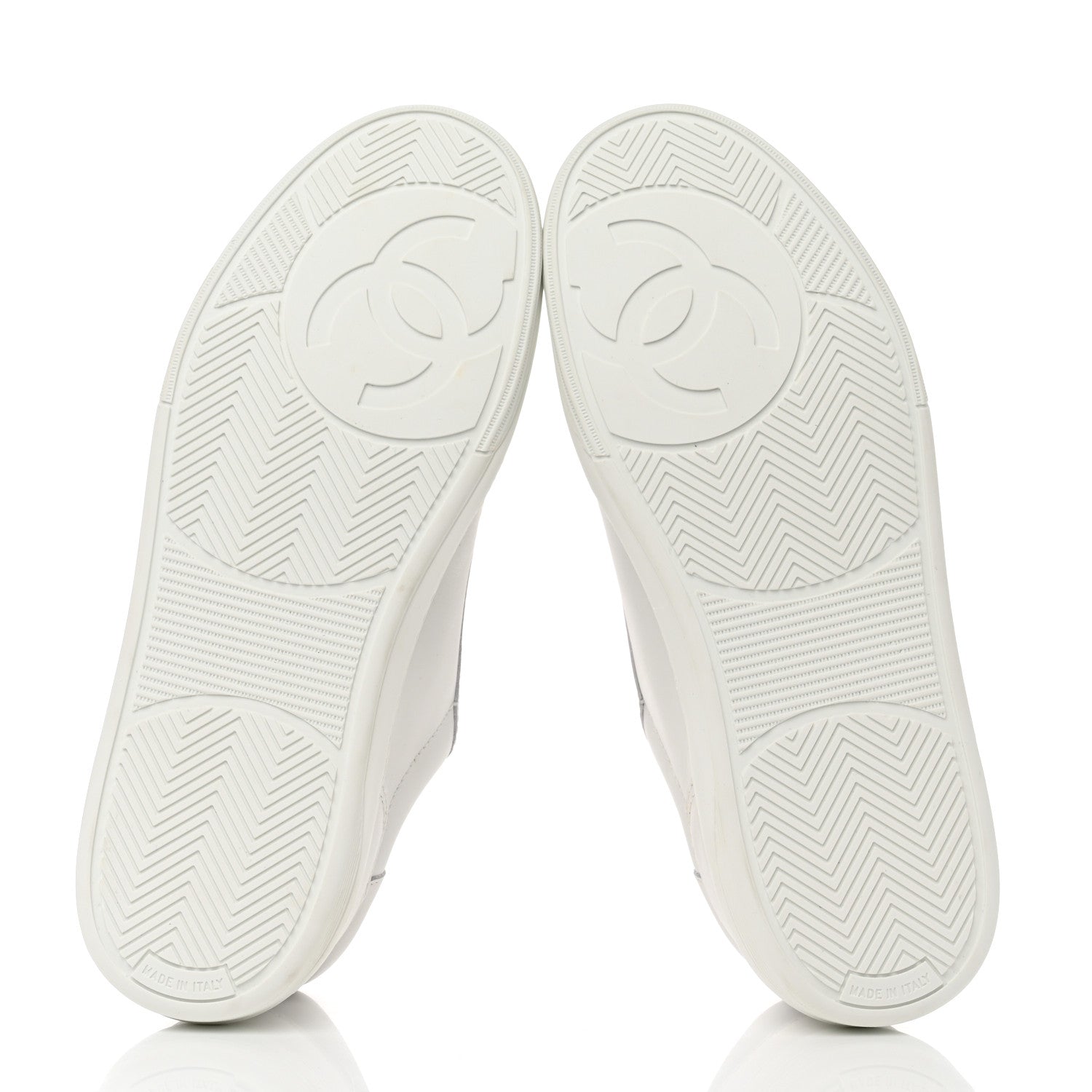 Chanel Calfskin Womens CC Logo Sneakers 40 White 5 of 10