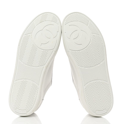Chanel Calfskin Womens CC Logo Sneakers 40 White 5 of 10