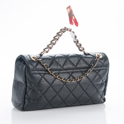 Chanel Aged Calfskin Quilted Medium Pondichery Flap Black 3 of 7