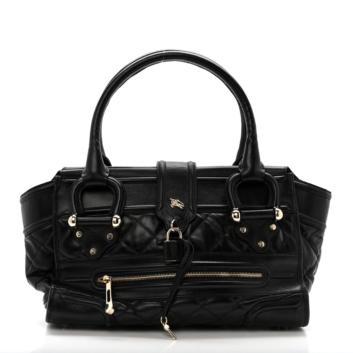 Burberry Calfskin Quilted Large Manor Tote Black 1 of 14