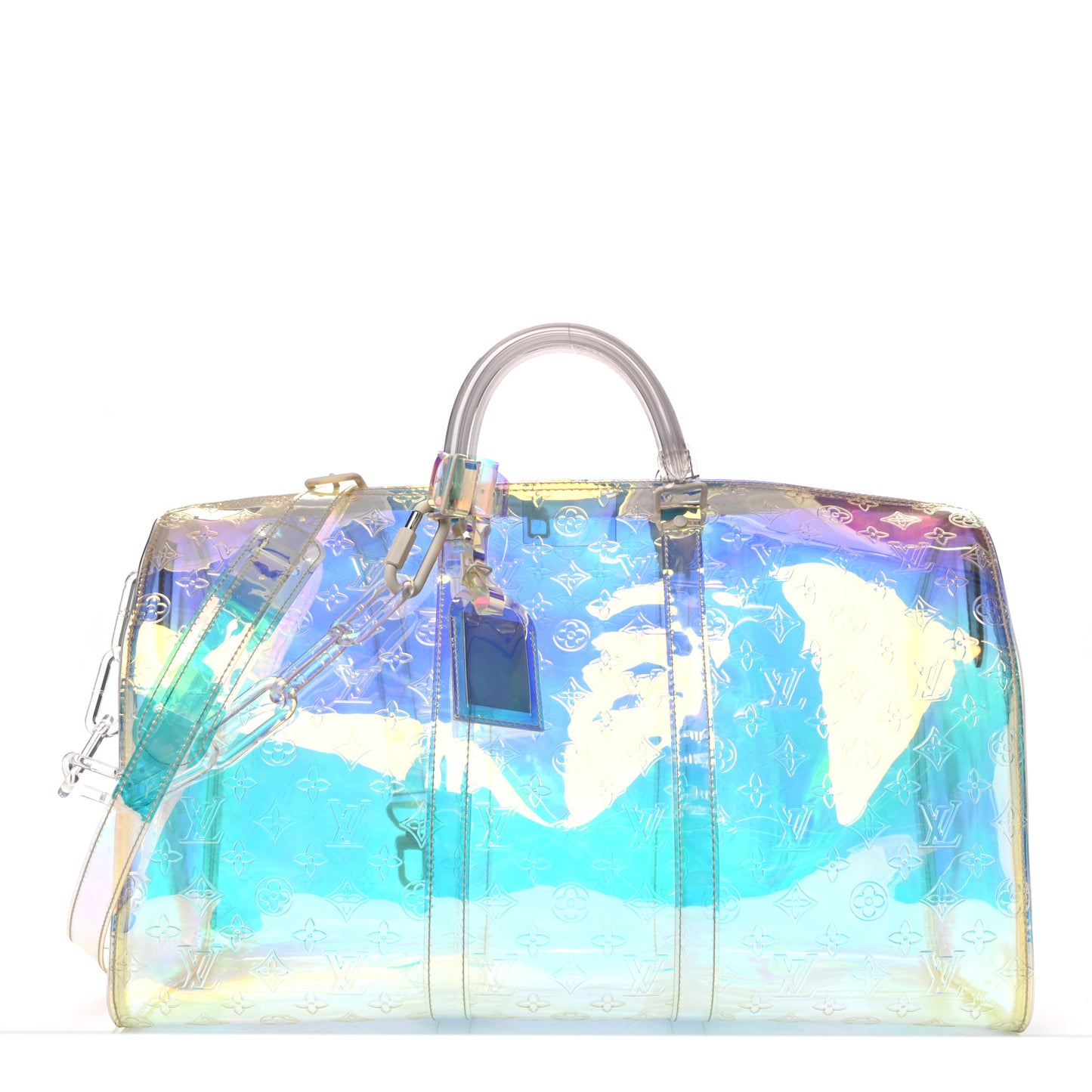 PVC Monogram Keepall Bandouliere 50 Iridescent Prism