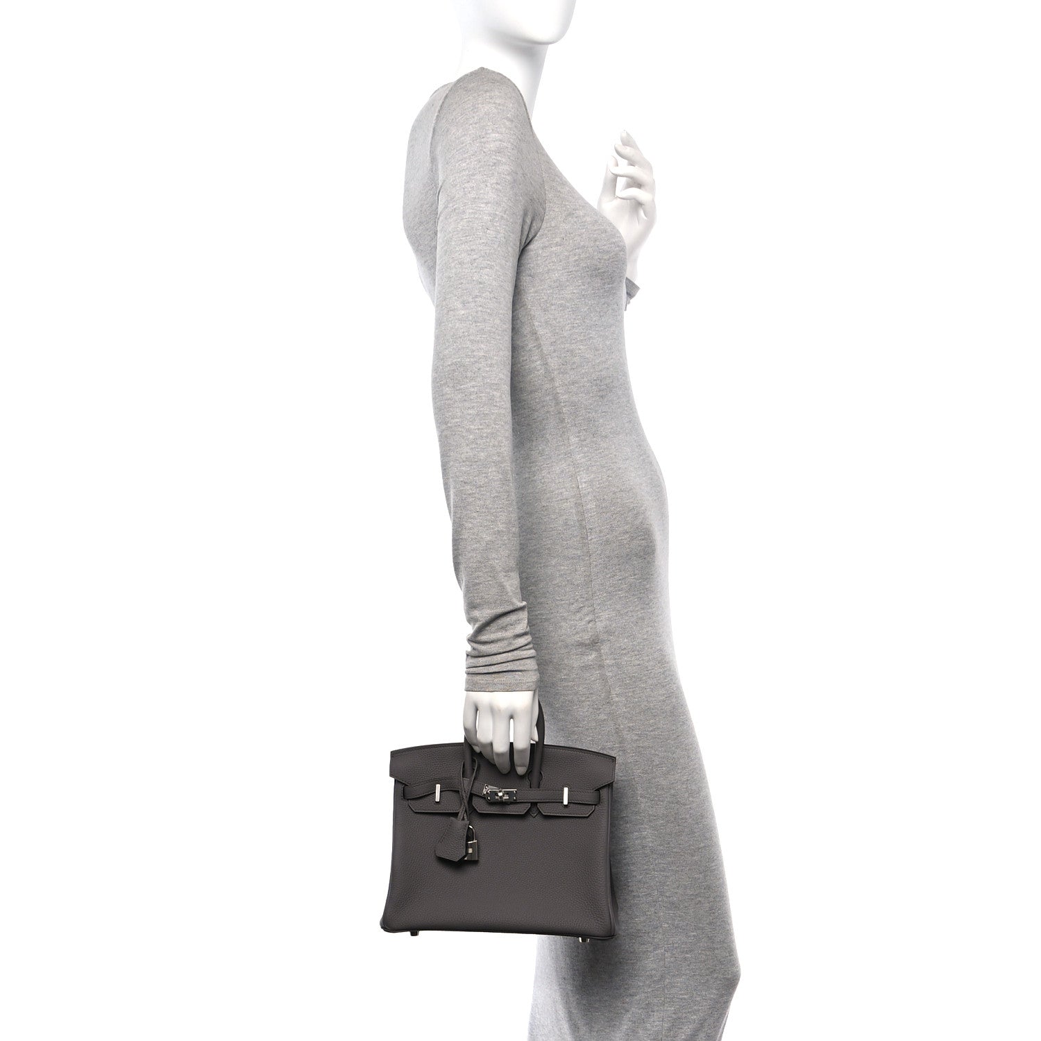 Hermes Togo Birkin 25 Etain 2 of 11