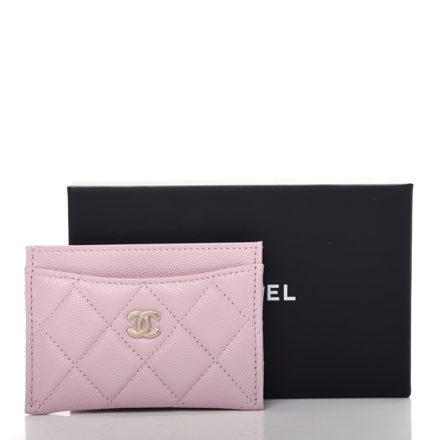 Chanel Caviar Quilted Card Holder Light Pink 9 of 9