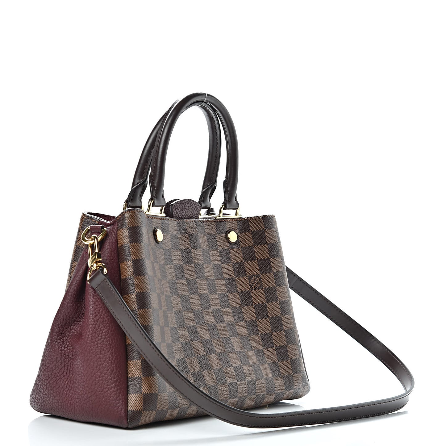 Damier Ebene Cuir Taurillon Brittany Bordeaux
