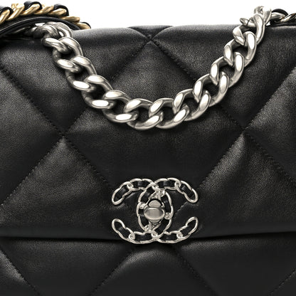 Chanel Lambskin Quilted Medium Chanel 19 Flap Black 8 of 10