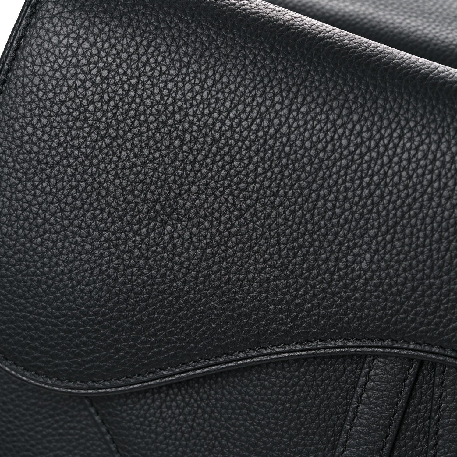 Christian Dior Grained Calfskin Kim Jones Saddle Bag Black 9 of 9
