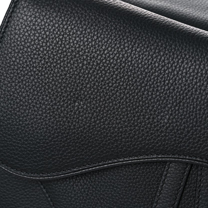 Christian Dior Grained Calfskin Kim Jones Saddle Bag Black 9 of 9