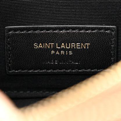 Saint Laurent Grained Lambskin Quilted Mini Becky Double Zip Bag Natural Tan 10 of 18