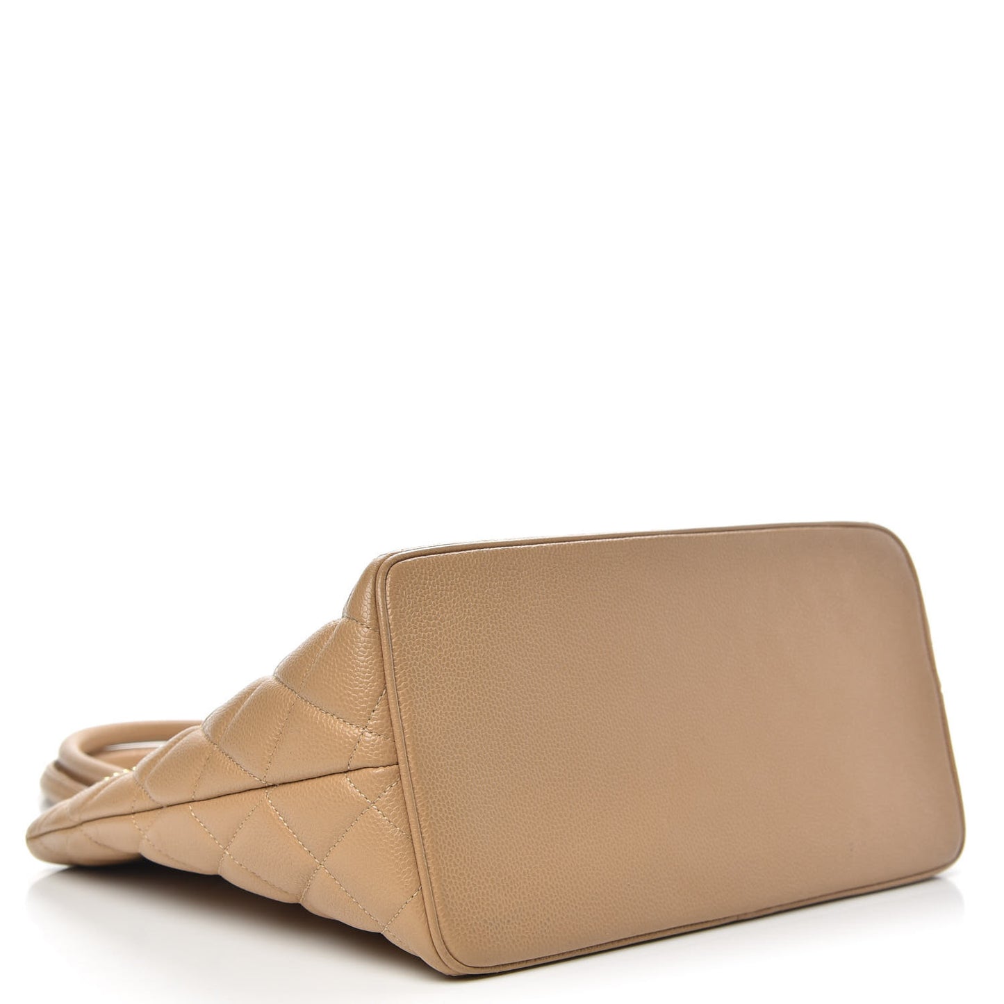Caviar Quilted Medallion Tote Beige