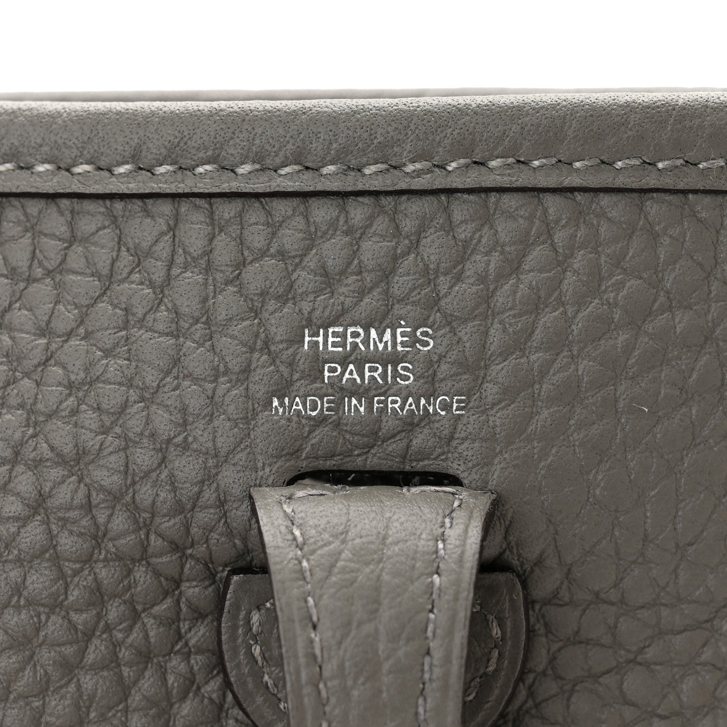Hermes Taurillon Clemence Evelyne TPM Gris Meyer 6 of 11