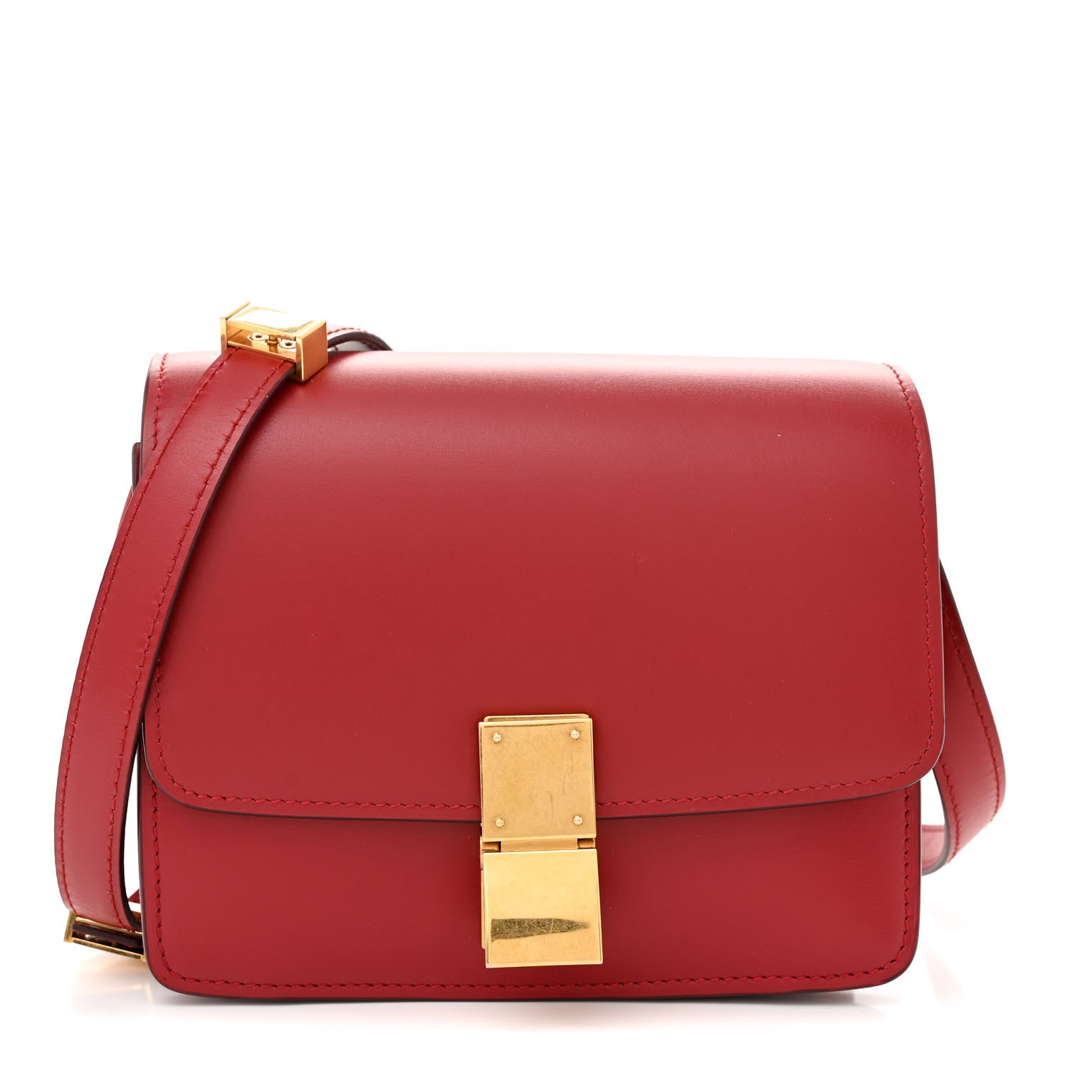 Celine Box Calfskin Small Classic Box Flap Bag Red 1 of 11
