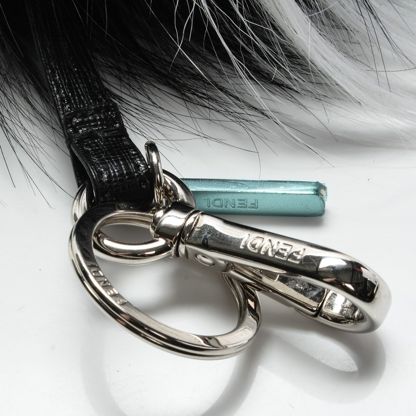 Vitello Elite Fox Goat Fur Igor Monster Bag Bug Cube Charm Rosso Black White