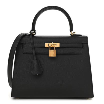 Hermes Epsom Kelly Sellier 25 Black 1 of 11