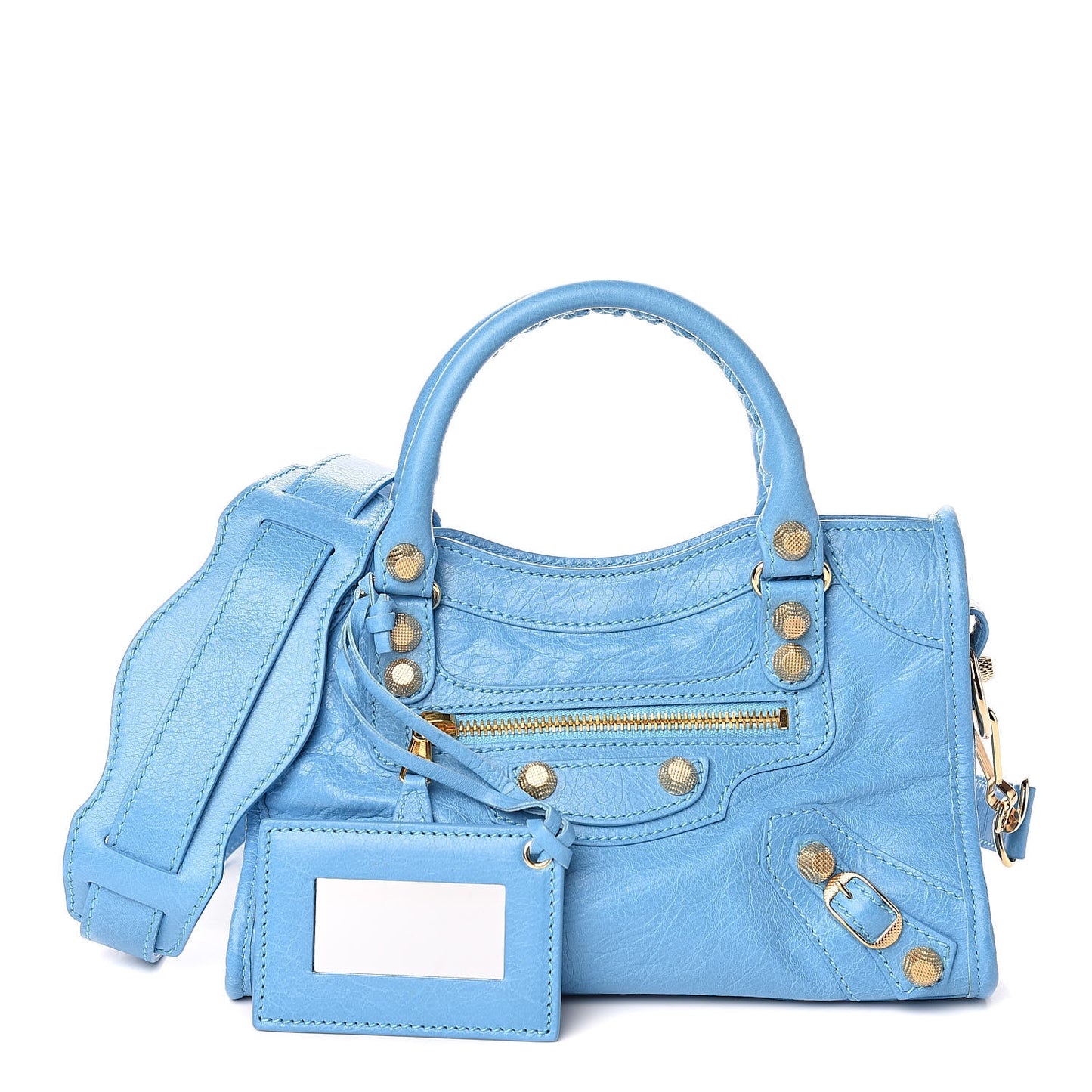 Agneau Giant 12 Gold Hardware Mini City Bleu Azur Clair