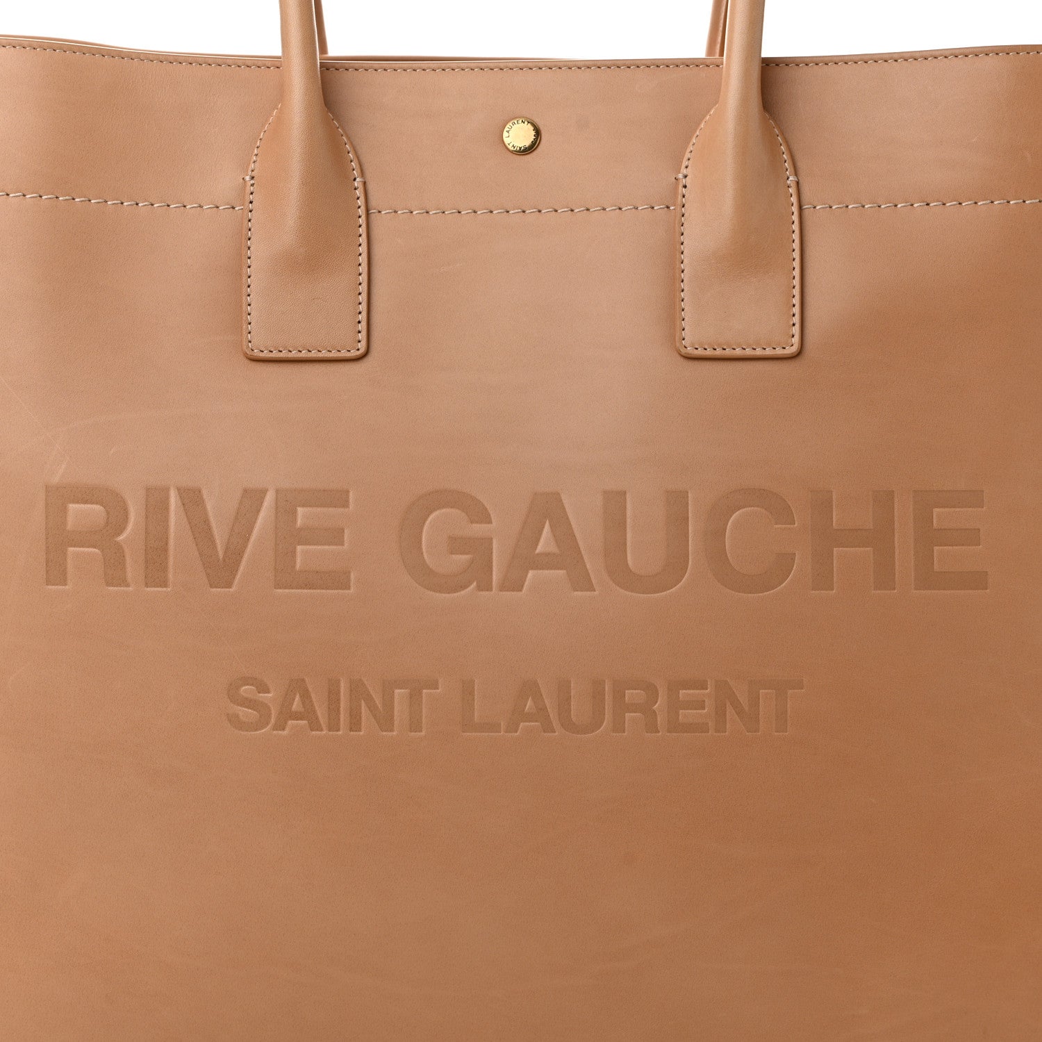 Saint Laurent Vitello Large Rive Gauche Tote Natural 8 of 10
