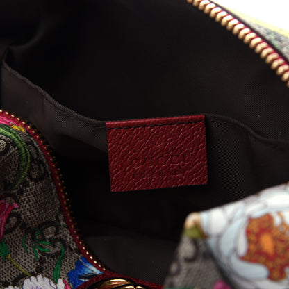 Gucci Soft GG Supreme Monogram Flora Calfskin Medium Ophidia Cosmetic Case Beige Ebony Multicolor Rosso 6 of 8