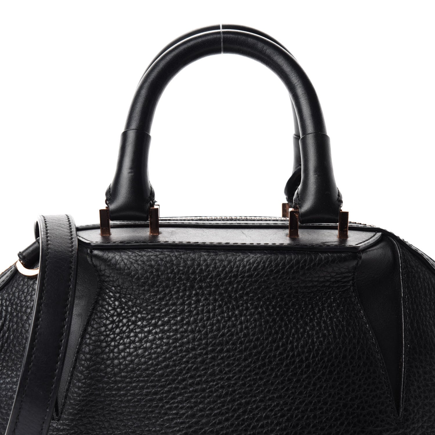 Alexander Wang Pebbled Calfskin Mini Emile Black Rose Gold Hardware 16 of 16