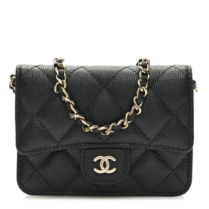 Chanel Caviar Quilted Mini Chain Bag Black 1 of 9