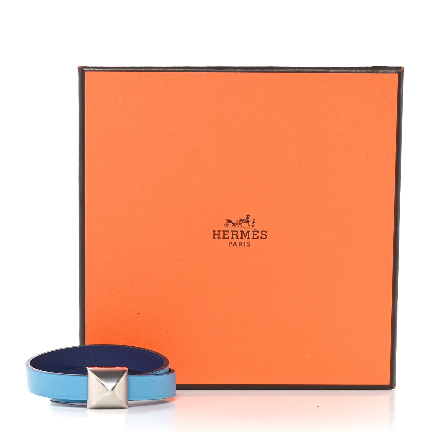 Hermes Swift Medor Infini Double Tour Bracelet T2 New Bleu Jean Bleu Navy 5 of 5