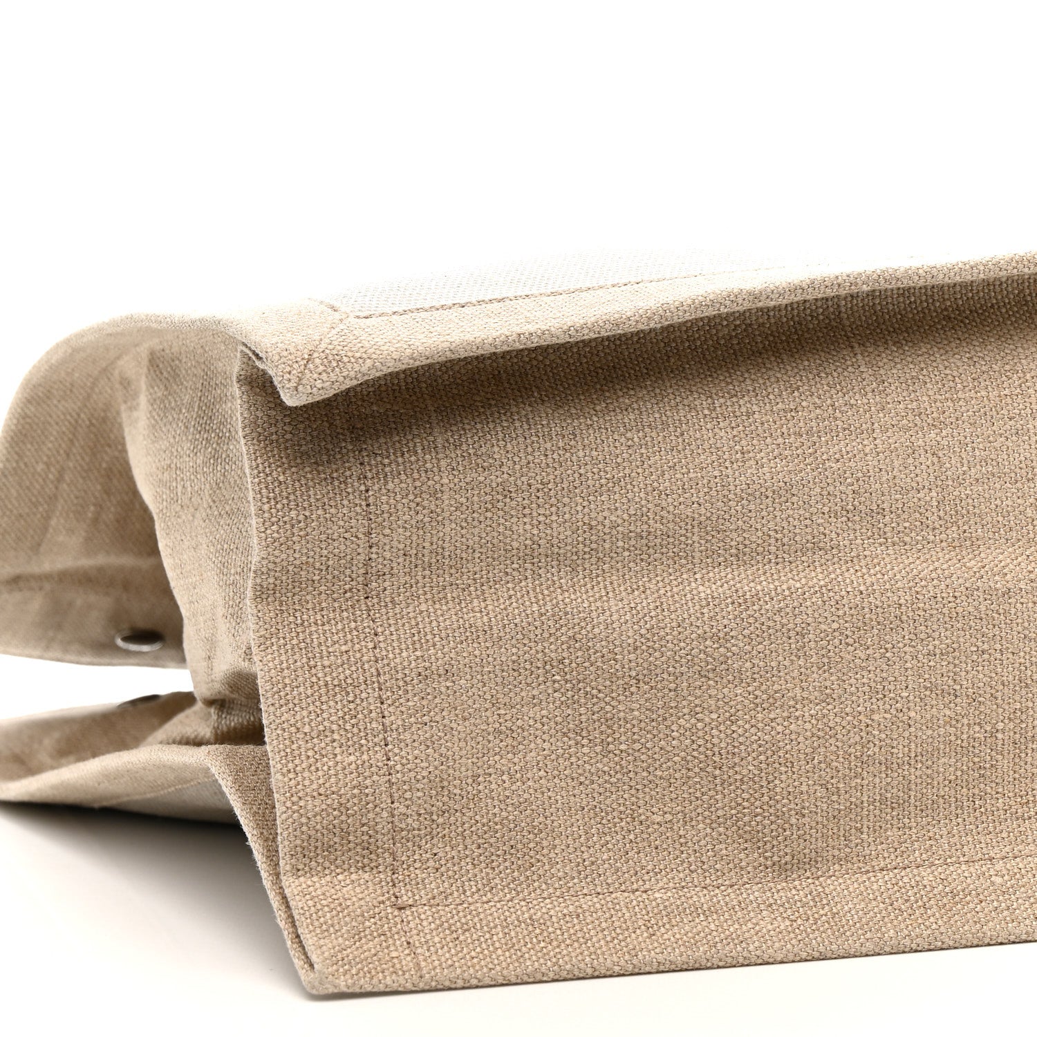 Saint Laurent Linen Calfskin Rive Gauche Tote Optic White 10 of 11