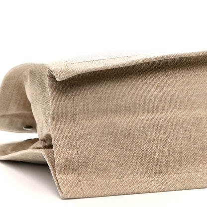 Saint Laurent Linen Calfskin Rive Gauche Tote Optic White 10 of 11