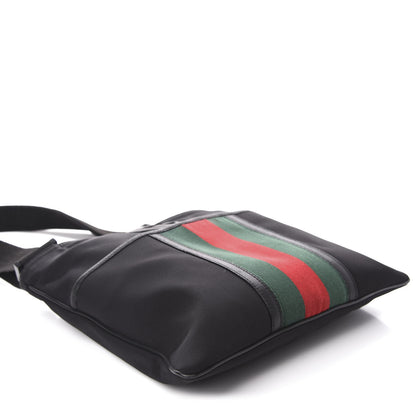 Gucci Nylon Web Interlocking G Messenger Bag Black 4 of 10