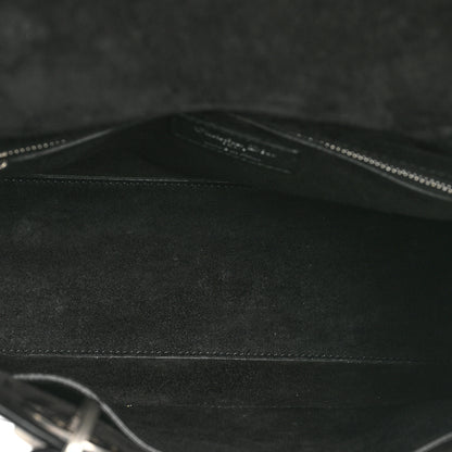 Christian Dior Calfskin Checkered Medium Lady Dior Black White 5 of 12