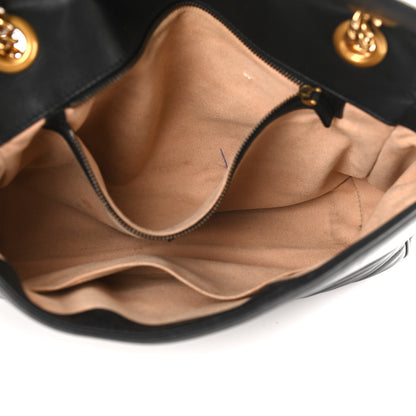 Gucci Calfskin Matelasse Medium GG Marmont Shoulder Bag Black 5 of 15