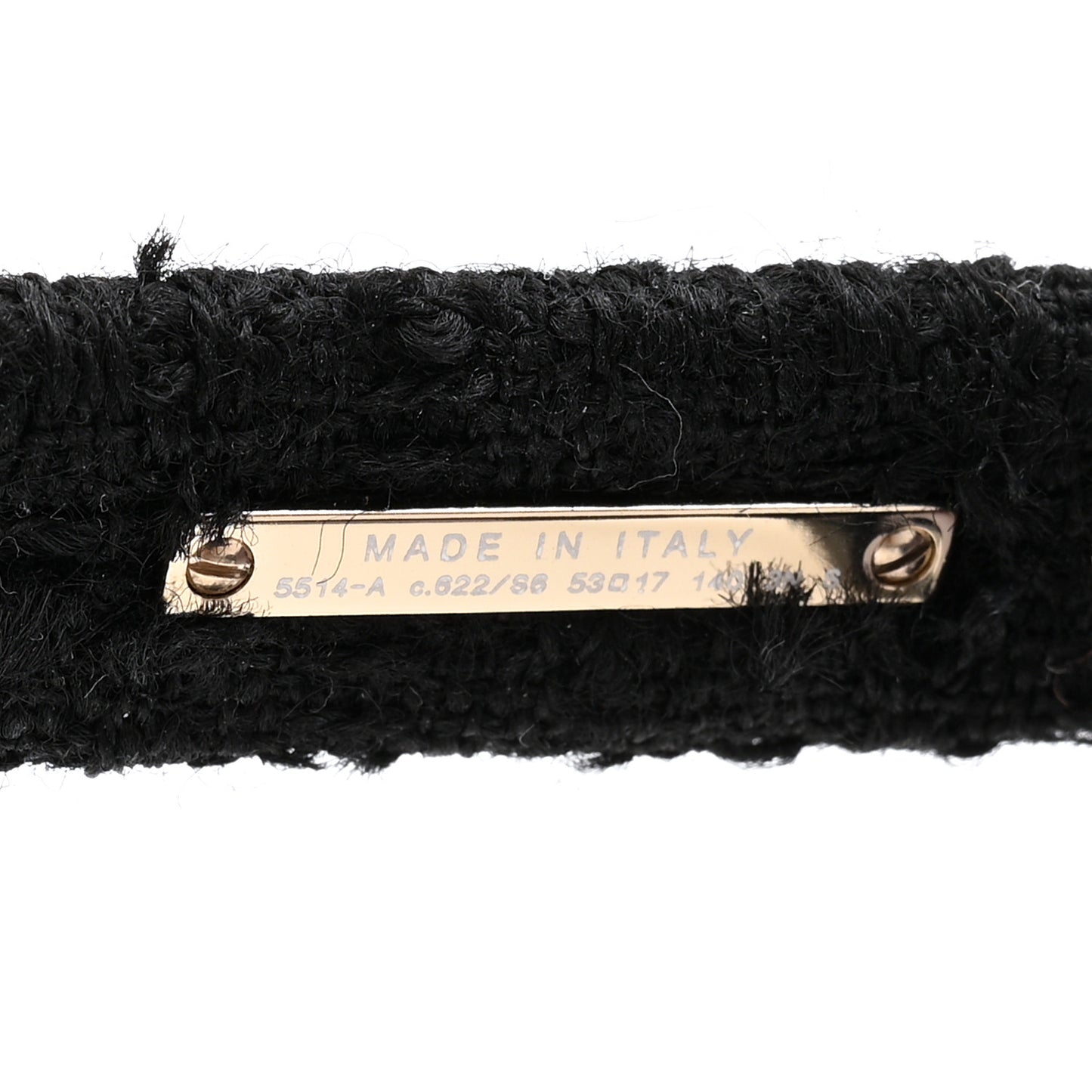 Acetate Tweed Wool CC Rectangle Sunglasses 5514-A Black