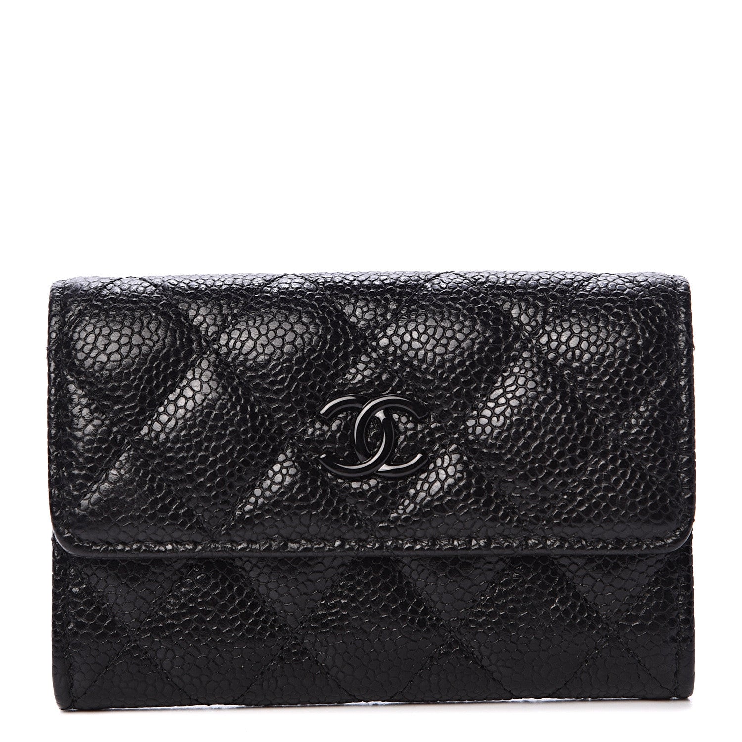 Chanel Caviar Quilted Incognito Flap Card Holder Black 1 of 9