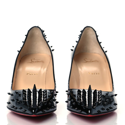 Christian Louboutin Patent Goldopump Spikes 70 Pumps 41 Black 2 of 9
