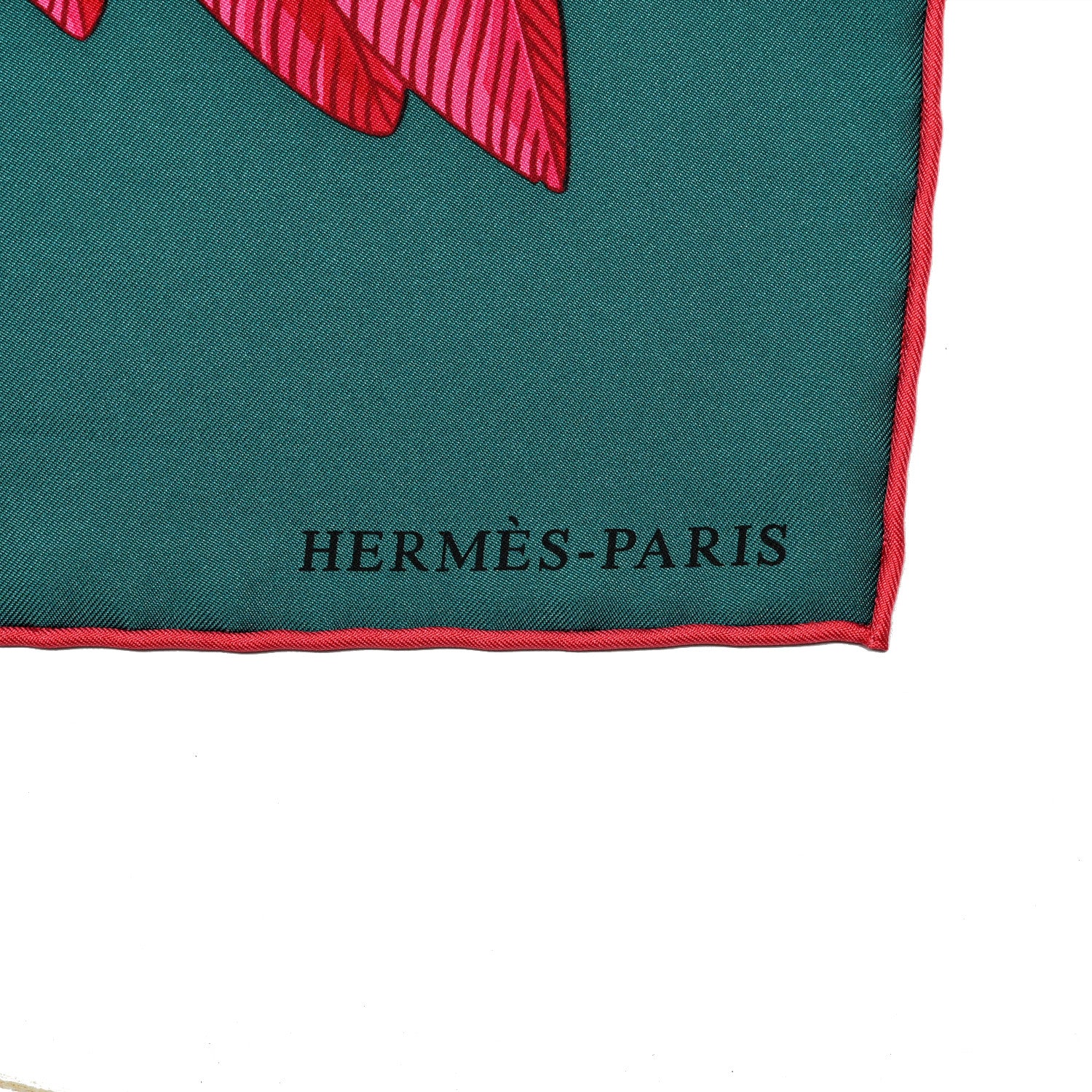 Hermes Silk Toucans De Paradis Scarf 90 Vert Fuchsia Rouge 4 of 5